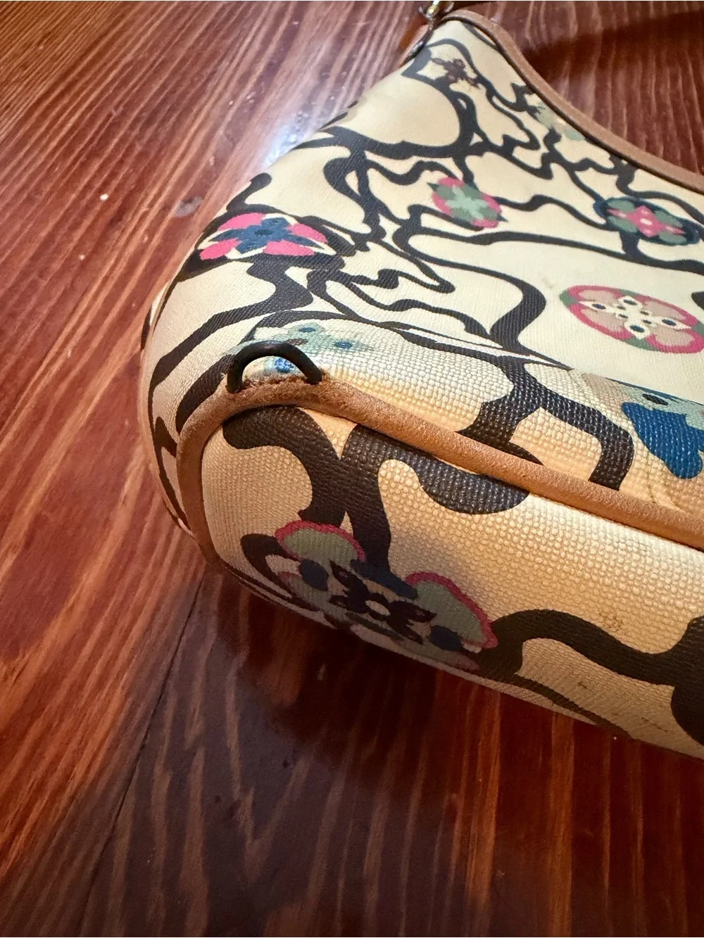 Tous Floral Shoulder Bag Hobo Purse
